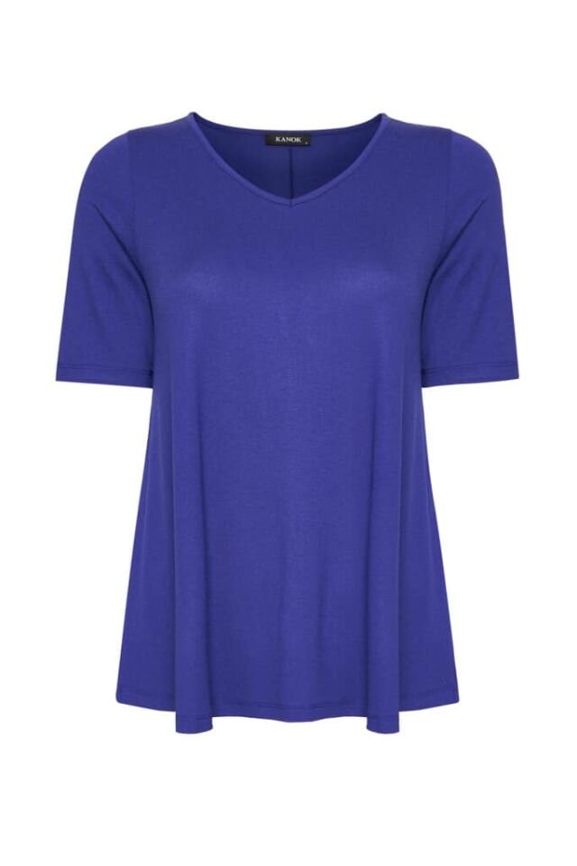 Cobalt Color Plus Size Blouse - Bodil / Cobalt