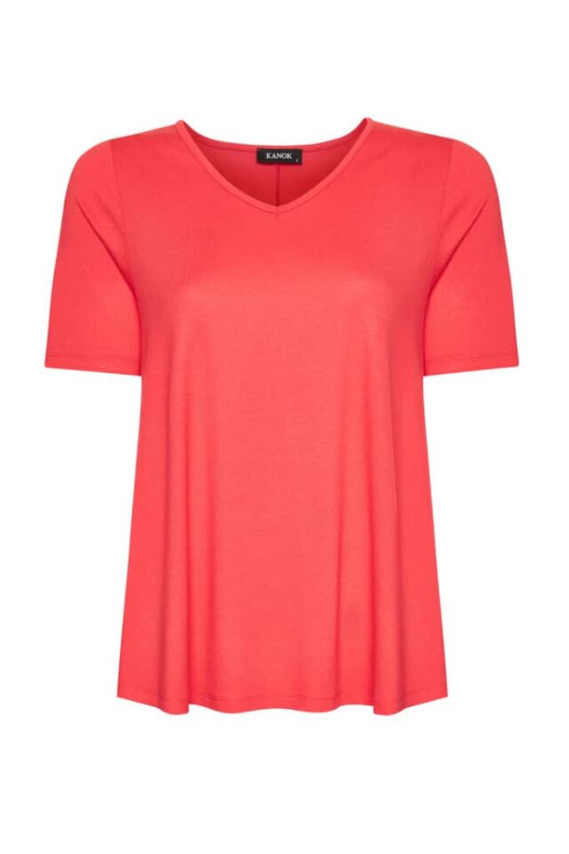 Cherry Color Plus Size Blouse - Bodil / Cherry