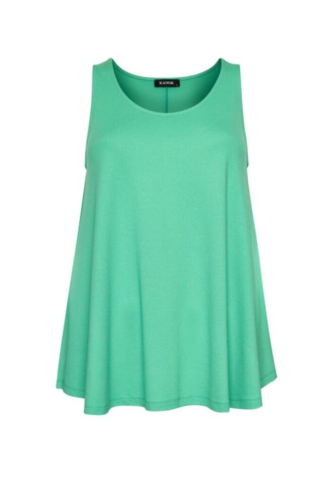 Grass Color Plus Size Sleeveless Blouse - Anika / Grass